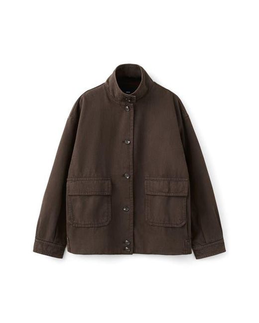 Mango Black Eugenie Cotton Twill Jacket