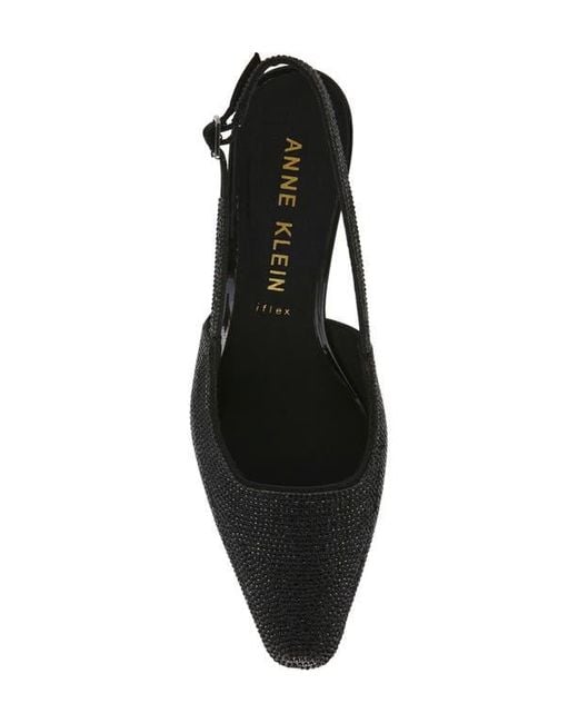 Anne Klein Black Rosel Slingback Pump