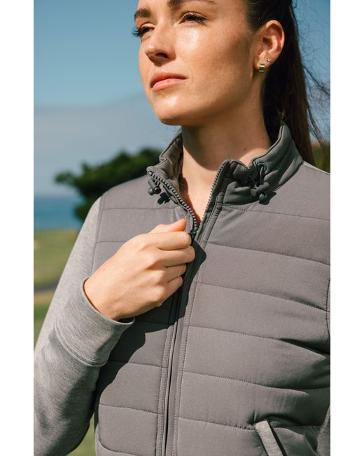 Travis Mathew Espresso Martini Quilted Jacket in Gray Lyst