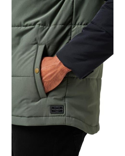 Travis Mathew Multicolor Torch Runner Colorblock Quilted Hooded Jacket for men