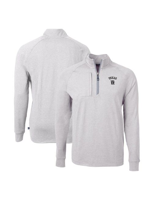 Cutter & Buck Gray Texas Rangers City Connect Big & Tall Adapt Eco Knit Heather Quarter-zip Pullover Top At Nordstrom for men