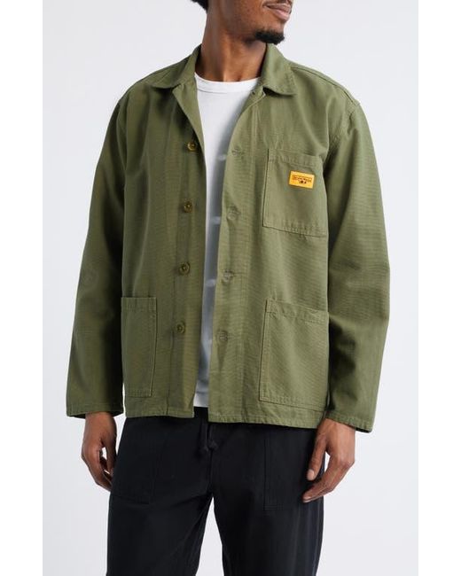 Service Works Green Cotton Canvas Chore Coat for men