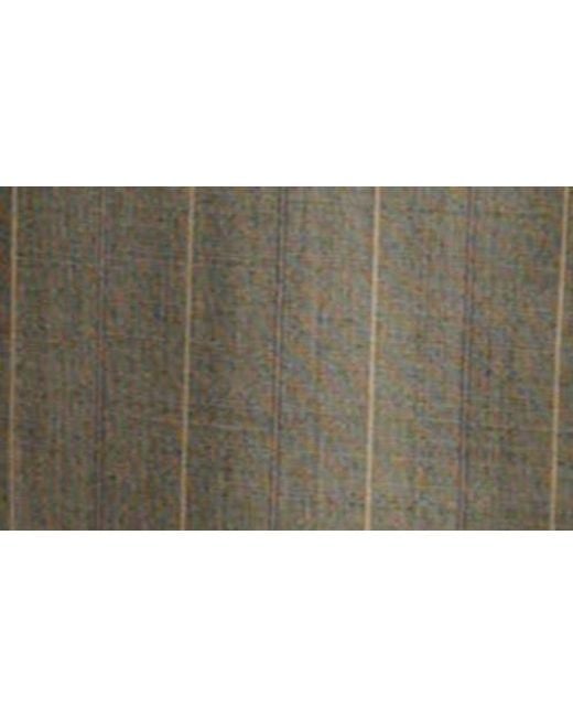 Reiss Natural Tallulah Pinstripe Pleat Front Wide Leg Stretch Wool Pants