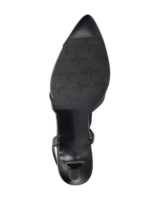 Easy Street Black Emerald Slingback Pointed Toe Pump