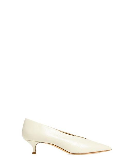 Le Monde Beryl Natural Babouche Kitten Heel Pump
