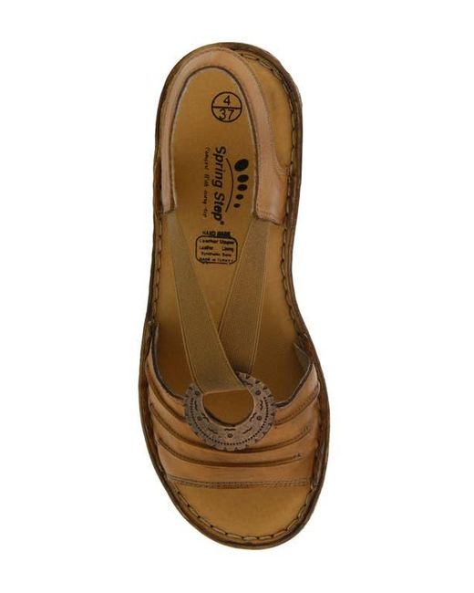 Spring Step Brown Karmel Slingback Sandal