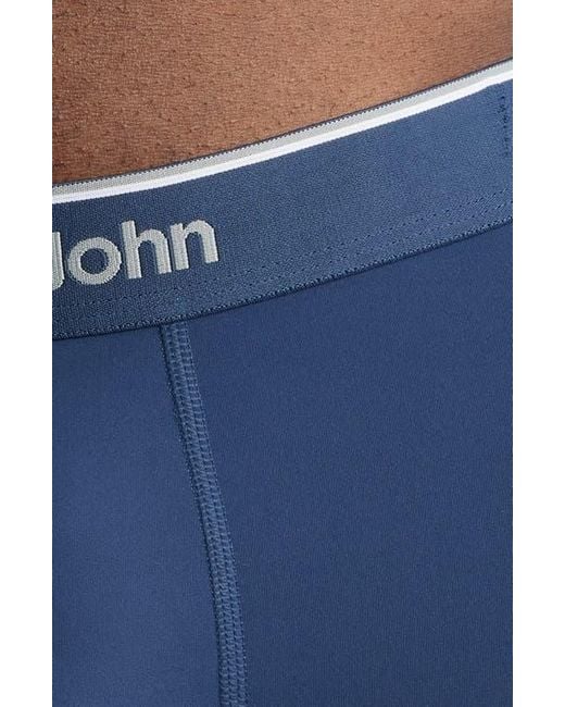 Tommy John Blue Micro Stretch 4-Pack 4-Inch Boxer Briefs for men