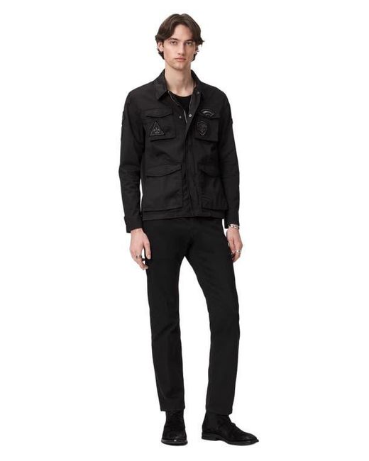 John Varvatos Black Kade Patch Field Jacket for men