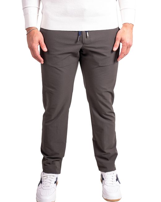 Maceoo Gray Resistancepebble Drawstring Pants for men