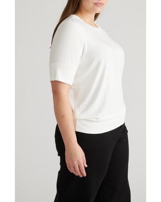 UNIVERSAL STANDARD White Aimee Knit Top