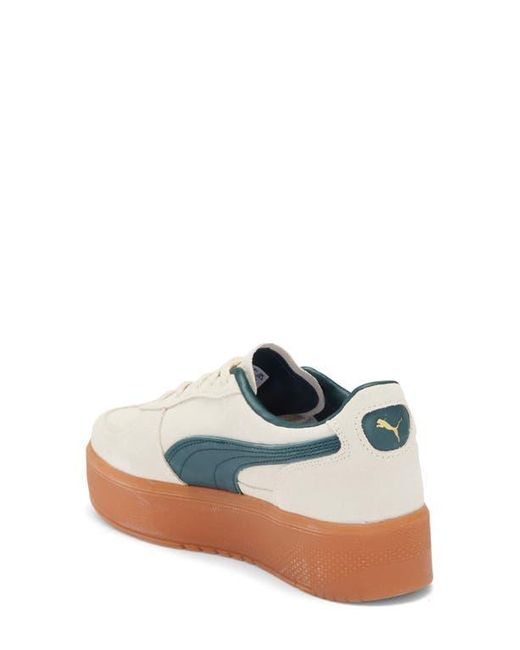 PUMA White Palermo Elevata Platform Sneaker