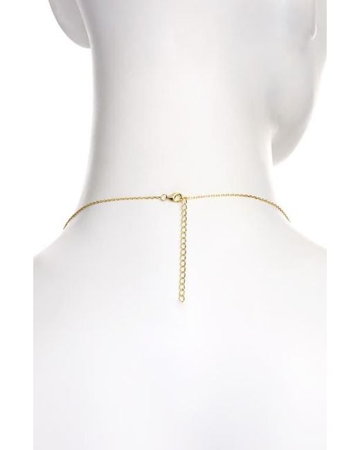 ATHRA LUXE Metallic Cubic Zirconia Bow Initial Pendant Necklace