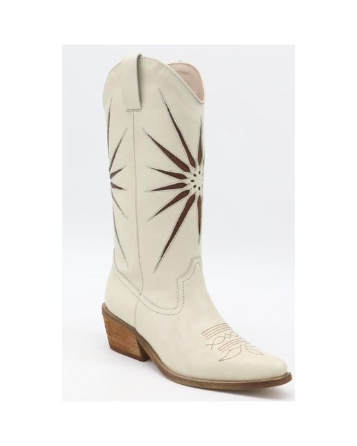 Stivali New York Moonrise Cowboy Boots in Natural Lyst