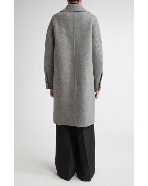 Jil Sander Gray Relaxed Virgin Wool Coat