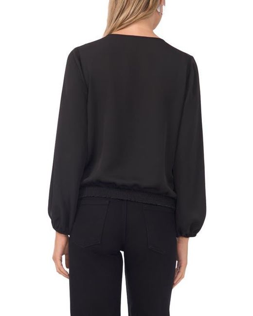 Vince Camuto Black Split Neck Top