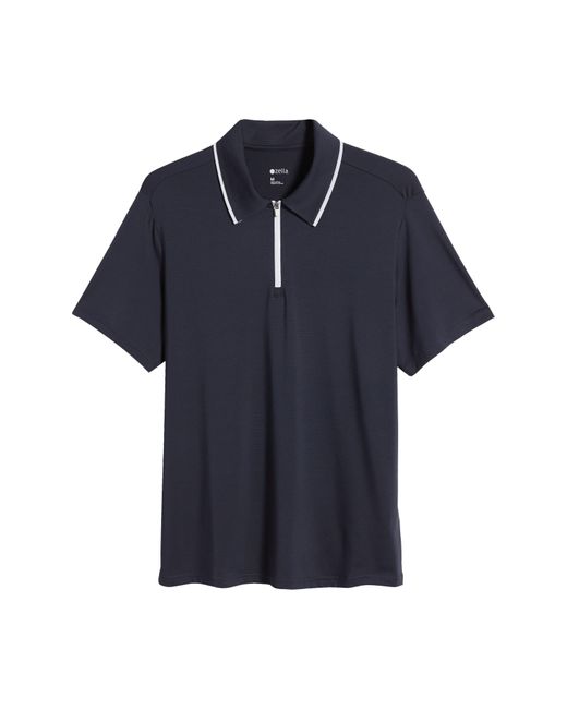Zella Blue Tipped Stripe Polo Shirt for men