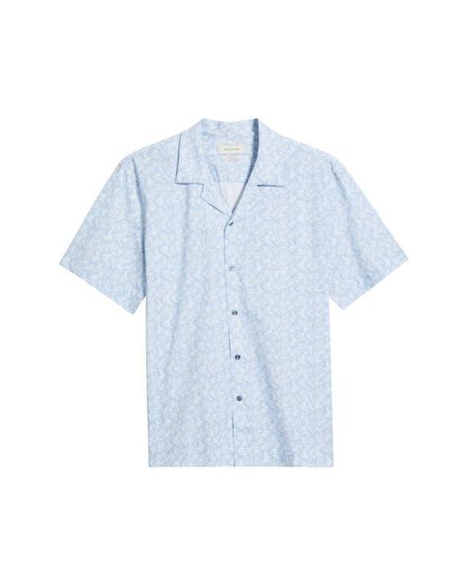 Bugatchi Blue Cole Ooohcotton Floral Camp Shirt for men