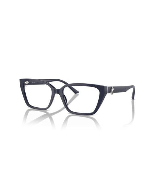 Jimmy Choo Black 55Mm Cat Eye Optical Glasses