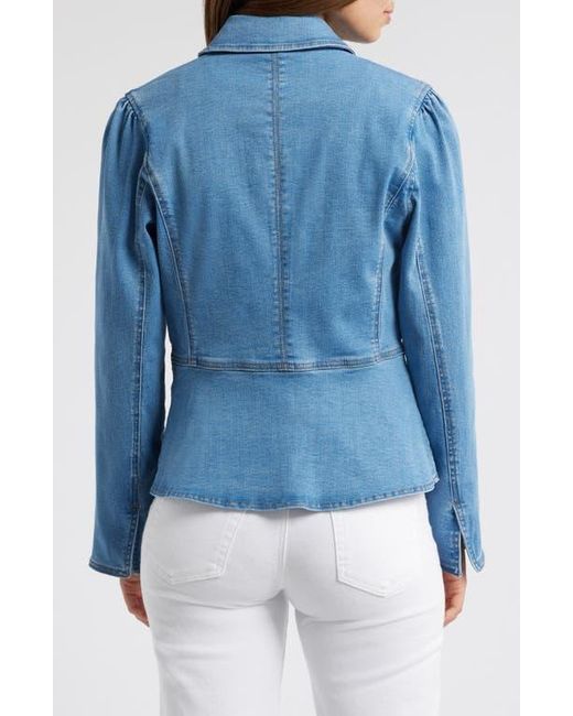 Wit & Wisdom Blue Peplum Denim Jacket