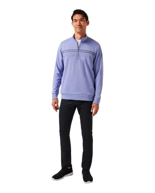 Travis Mathew Blue Moonlighter Half Zip Pullover for men