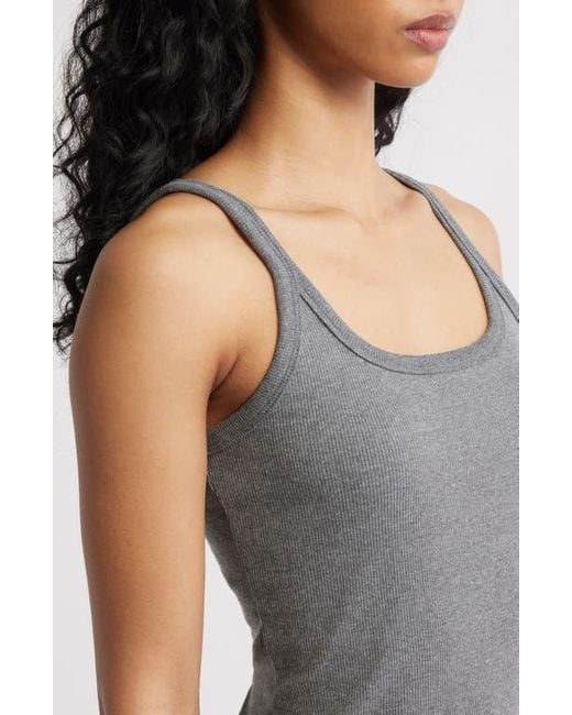 TOPSHOP Gray Rib Camisole