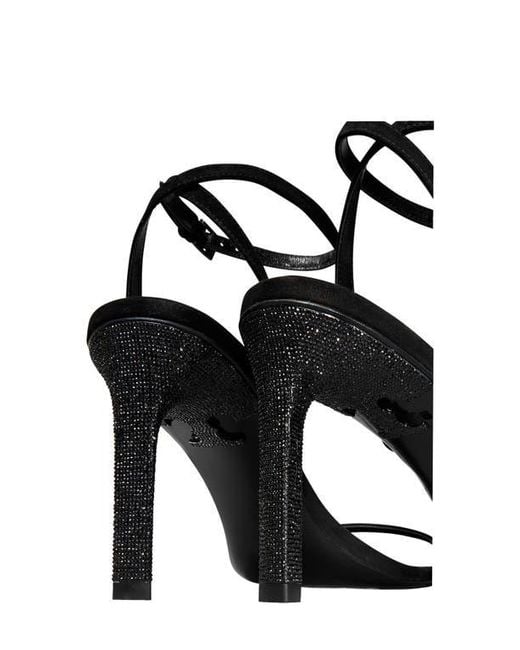 Tory Burch Black Pavé Heel Sandal