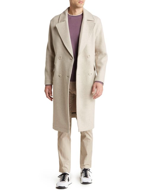 Boss Gray Recycled Wool Coat for men