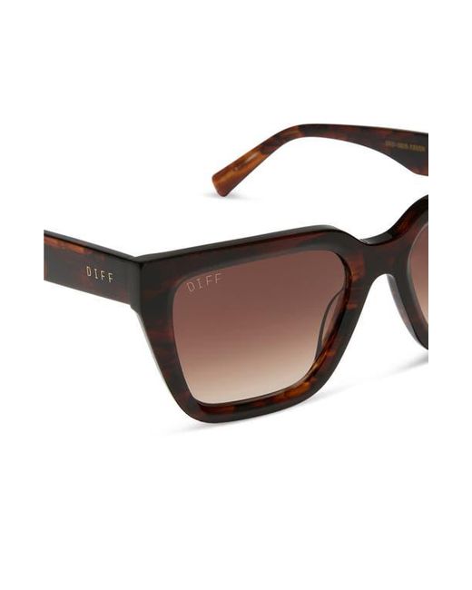 DIFF Brown Amara 54Mm Square Sunglasses