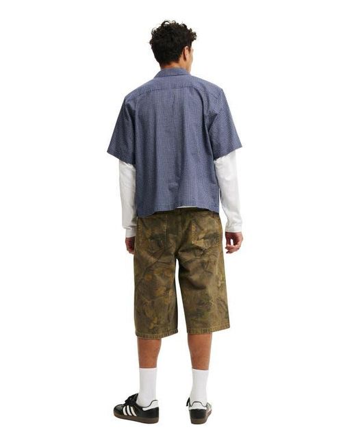 Cotton On Green Super Baggy Jort for men