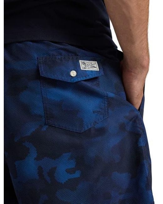 Polo Ralph Lauren Blue Big & Tall Printed Swim Trunks for men