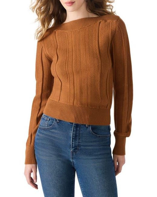 Steve Madden Blue Serra Boat Neck Sweater