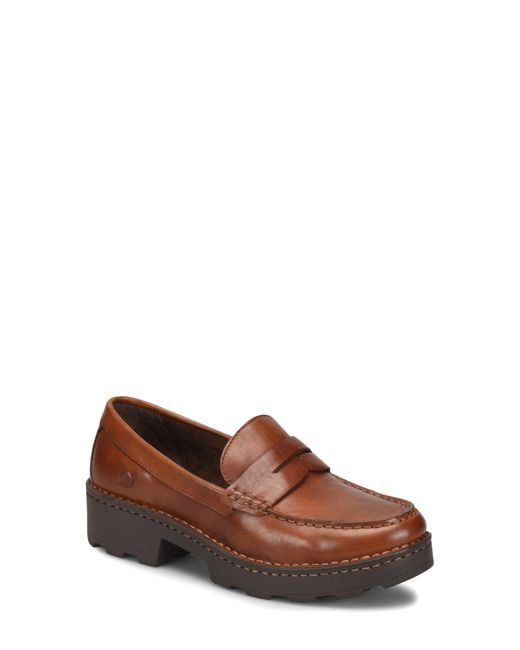 Børn Brown Carrera Platform Penny Loafer