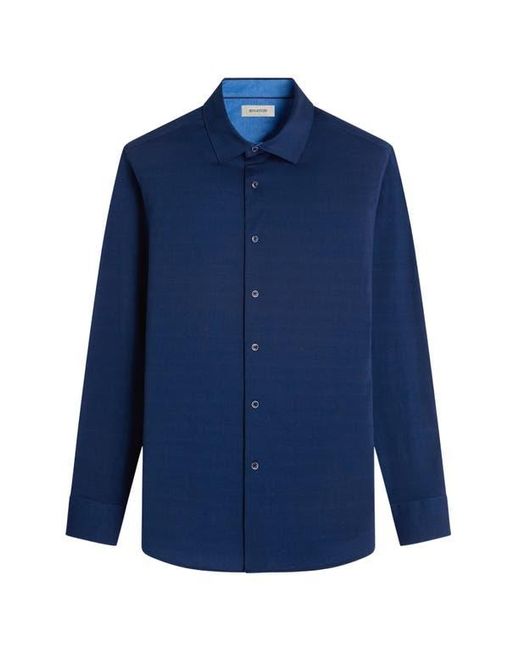 Bugatchi Blue Jimmy Ooohcotton Solid Button-Up Shirt for men