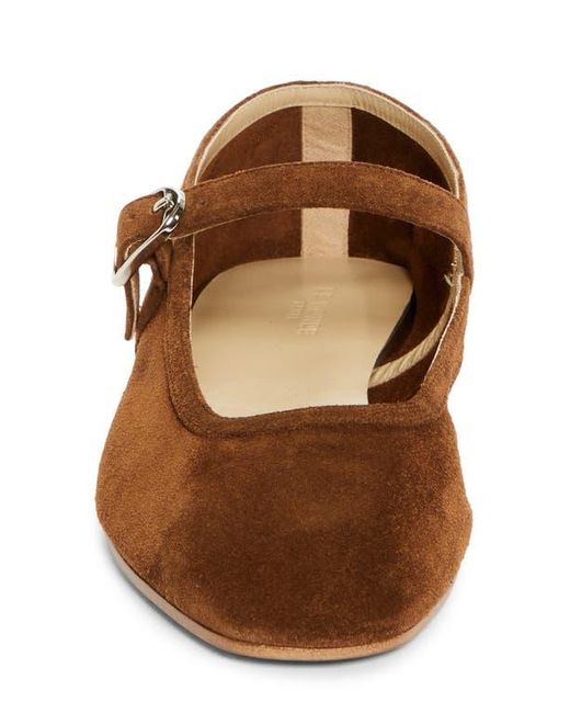 Le Monde Beryl Suede Mary Jane Flat in Brown | Lyst