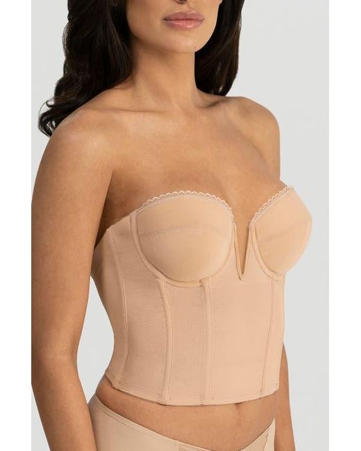 Dominique Intimates Natural Valerie Backless Strapless V-Wire Plunge Bustier Bra