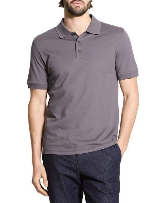 Theory Gray Precise Piqué Polo for men