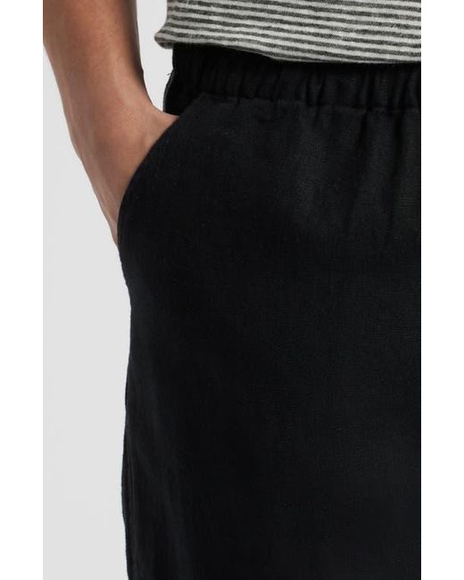 Alex Crane Black Bo Linen Drawstring Pants for men