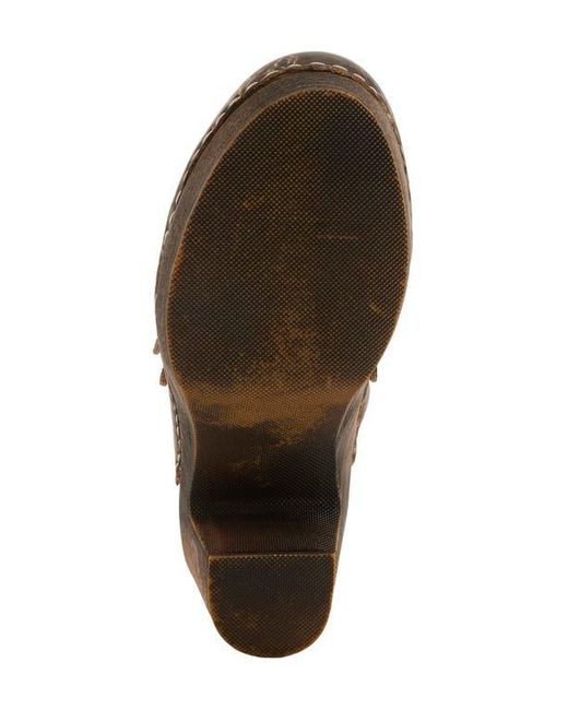 Spring Step Brown Calliroe Platform Clog