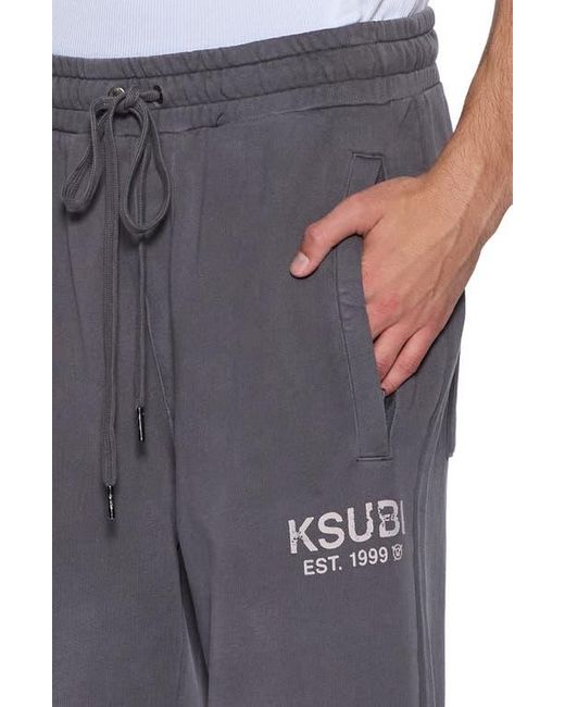 Ksubi Gray State Synthesis Relaxed Track Pants for men