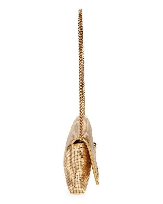 Versace Natural La Medusa Metal Mush Clutch
