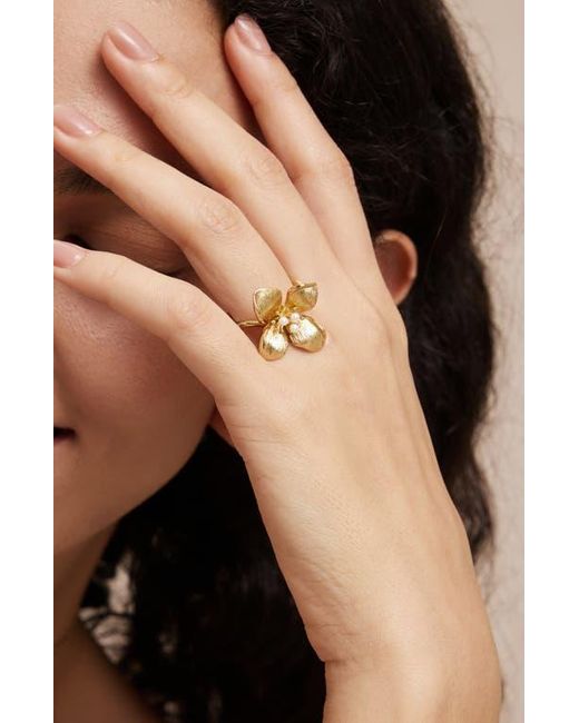 Retro Chic Multicolor Iris Blossom Ring