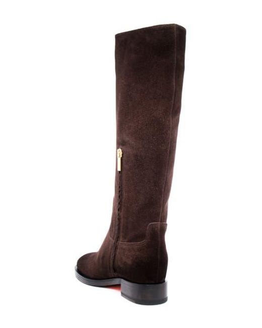 Santoni Brown Suede Riding Boot