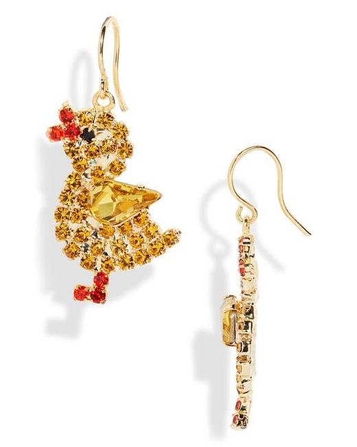 CRISTABELLE Metallic Easter Chick Drop Earrings