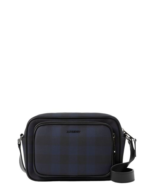 Burberry Black Paddy Check Coated Canvas Crossbody Bag for men