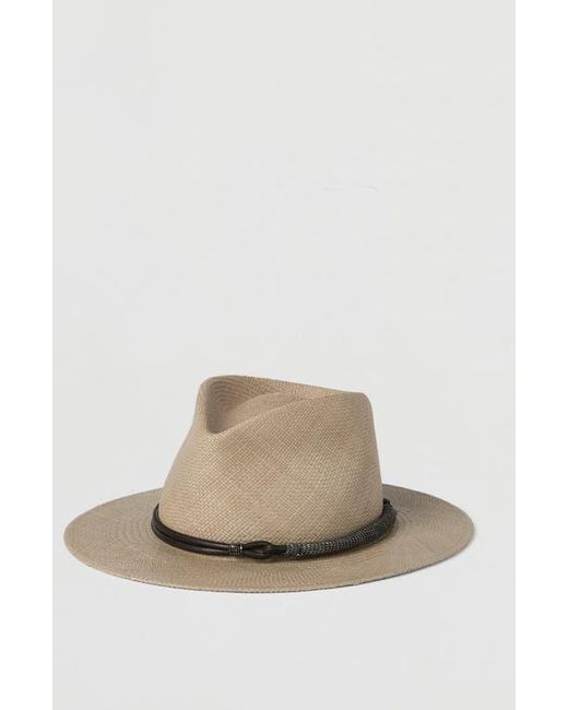 Brunello Cucinelli Natural Straw Fedora