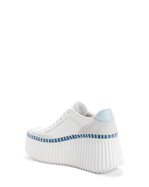 Chloé White Nama Platform Sneaker