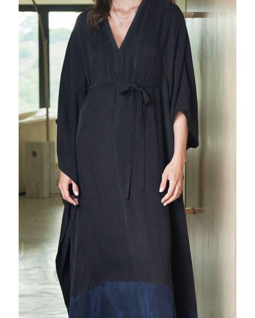 ocean + main Blue Belted Caftan