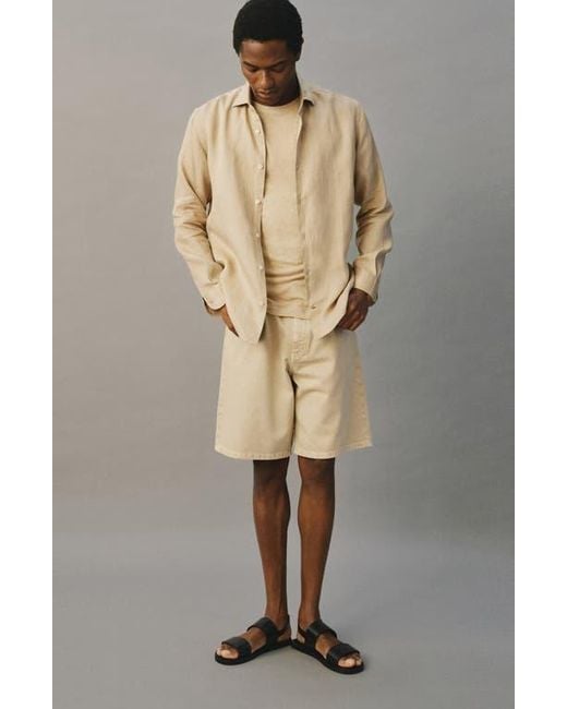 Mango Natural Relaxed Fit Denim Bermuda Shorts for men