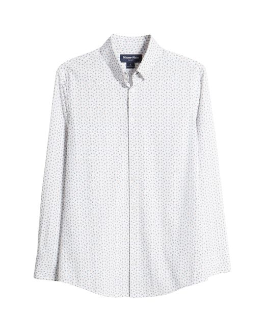 Mizzen+Main White Mizzen+main Leeward Trim Fit Floral Performance Button-up Shirt for men