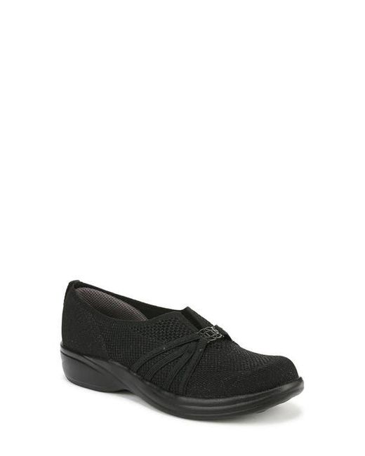 Bzees Black Niche Knit Slip-On Sneaker